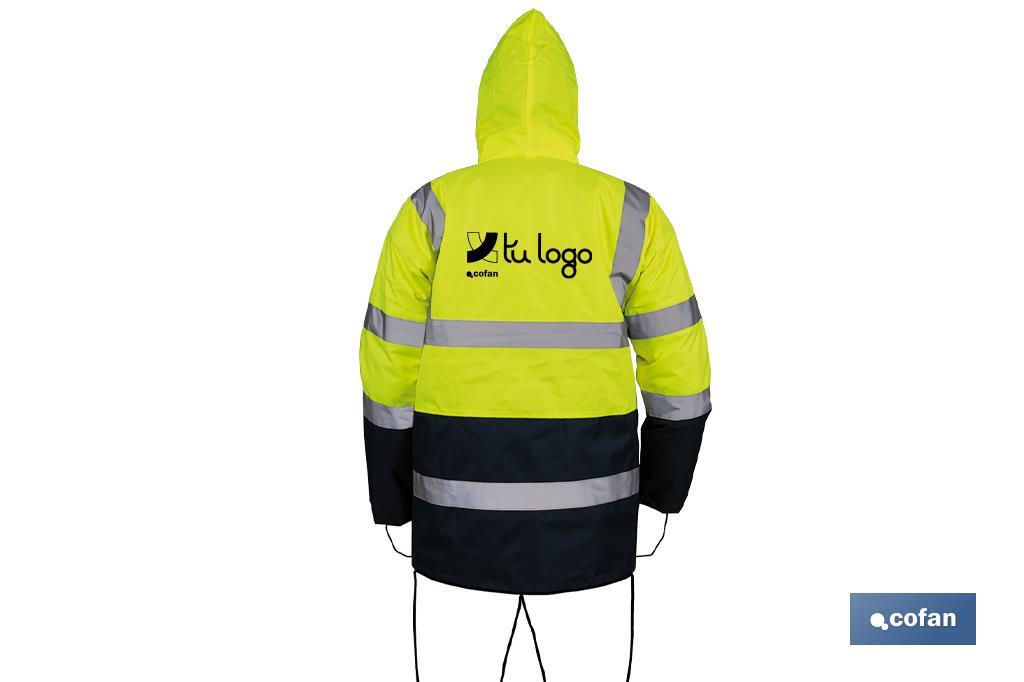 Parka ad alta visibilità | Taglie dalla S alla XXXL | Giallo e blu - Cofan